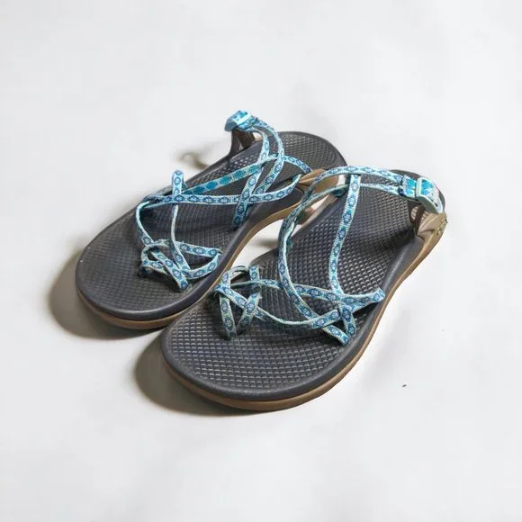 Chaco Shoes Chaco Womens Crisscross Sandals Strappy Blue
